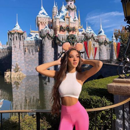 Haley Gosserand holds an hourglass figure standing at five feet and four inches.